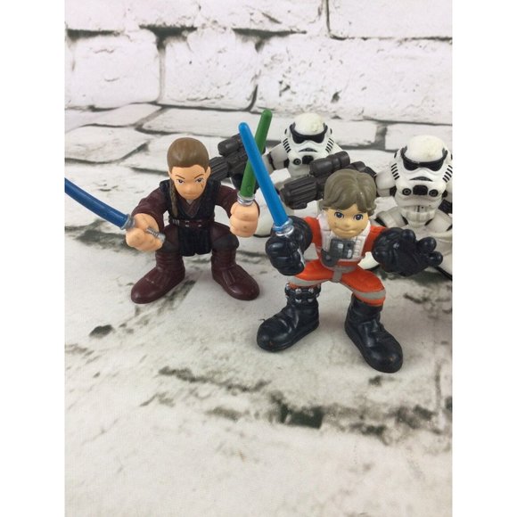 Playskool Star Wars Galactic Heroes 2001 Luke Skywalker Stormtroopers - Picture 4 of 5